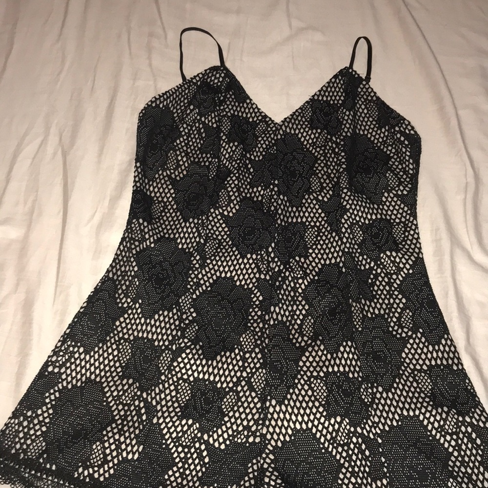 Black & Cream Romper